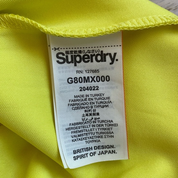 Superdry Premium Scuba Neoprene Dress, Mini, Neon Yellow, Sleeveless, Women's XS - Picture 8 of 12
